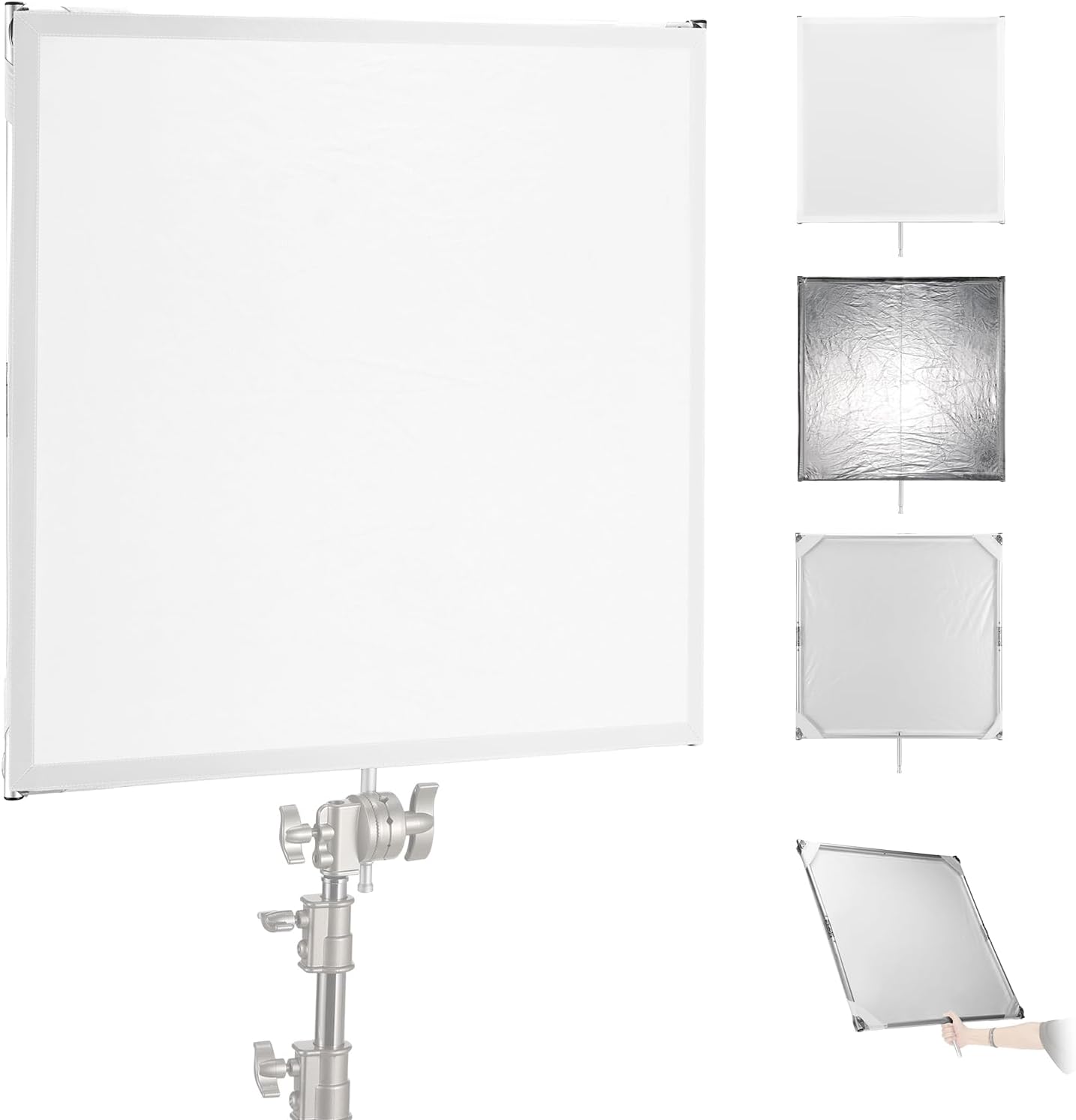 NEEWER Kit panneau de diffusion de lumière Scrim 3 en 1 avec cadre pliable 75 x 75 cm (SF7575F)