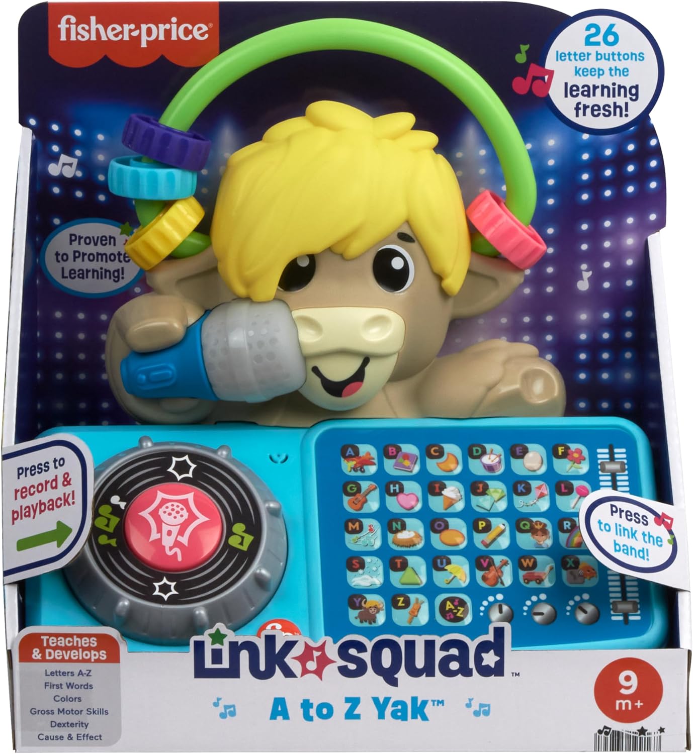 Detalle 2 de Fisher-Price Beat Band ABC DJ-Yak Taylor HYL30 muziekspeelgoed met licht