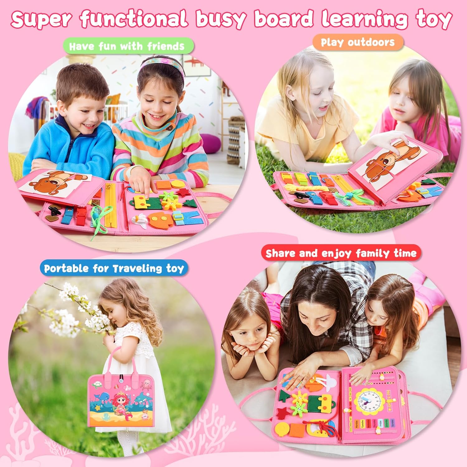 Detalle 2 de khlerox Busy Board Montessori Toy for Kids