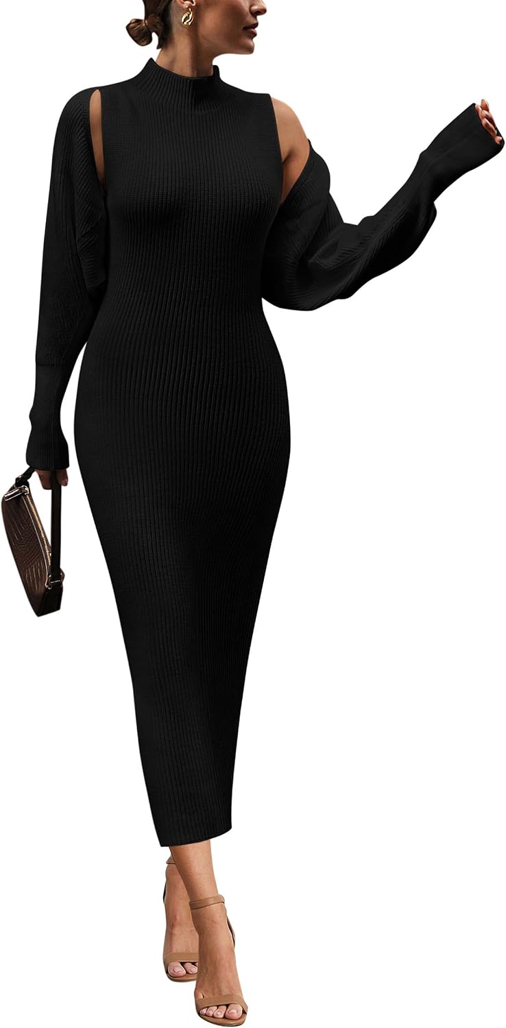 Detalle de PRETTYGARDEN Women's Knit 2-Piece Dress Set