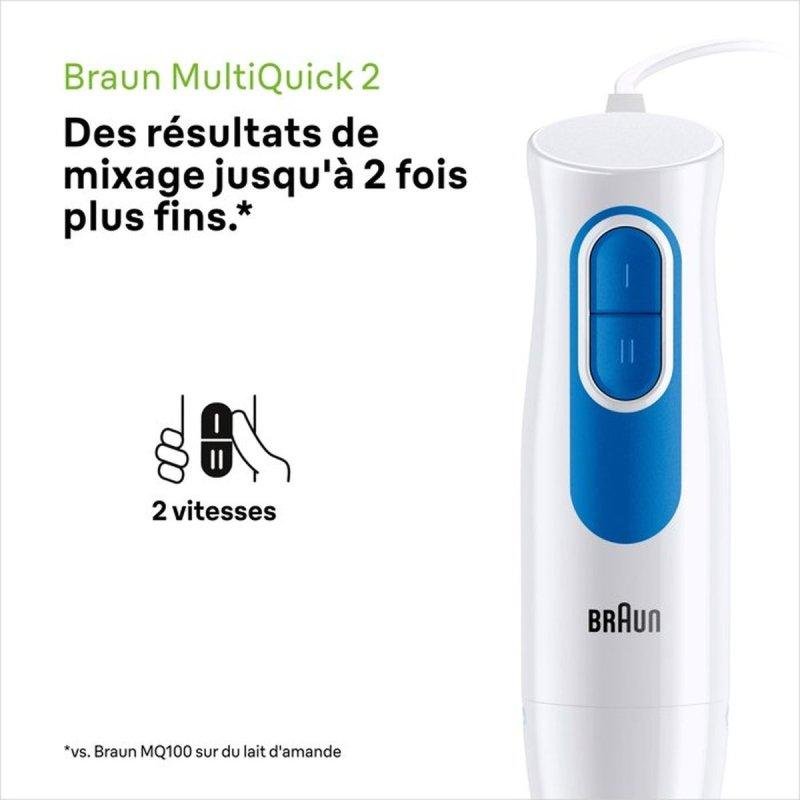 Detalle 2 de Braun MultiQuick 2 MQ20.236M: batidora de inmersión 600 W con EasyTwist y 0,5 L