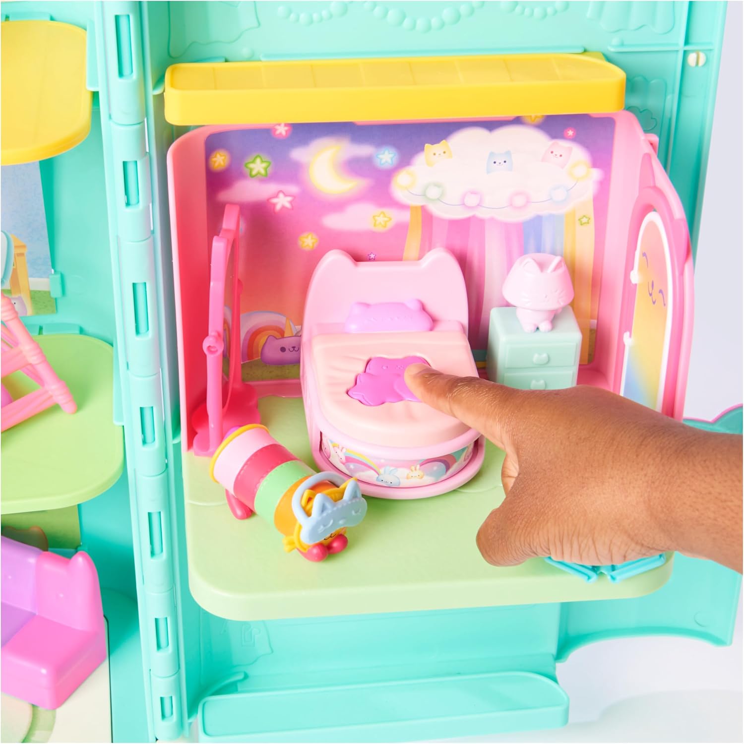 Detalle de Dreamworks Gabby’s Dollhouse sweet dreams bedroom toy