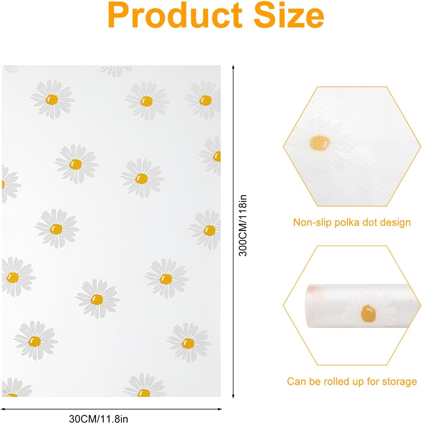 Thumbnail 1 de APOMOONS 30 × 300 cm antibakterielle Kühlschrankmatten (EVA, rutschfest, waschbar, zuschneidbar)