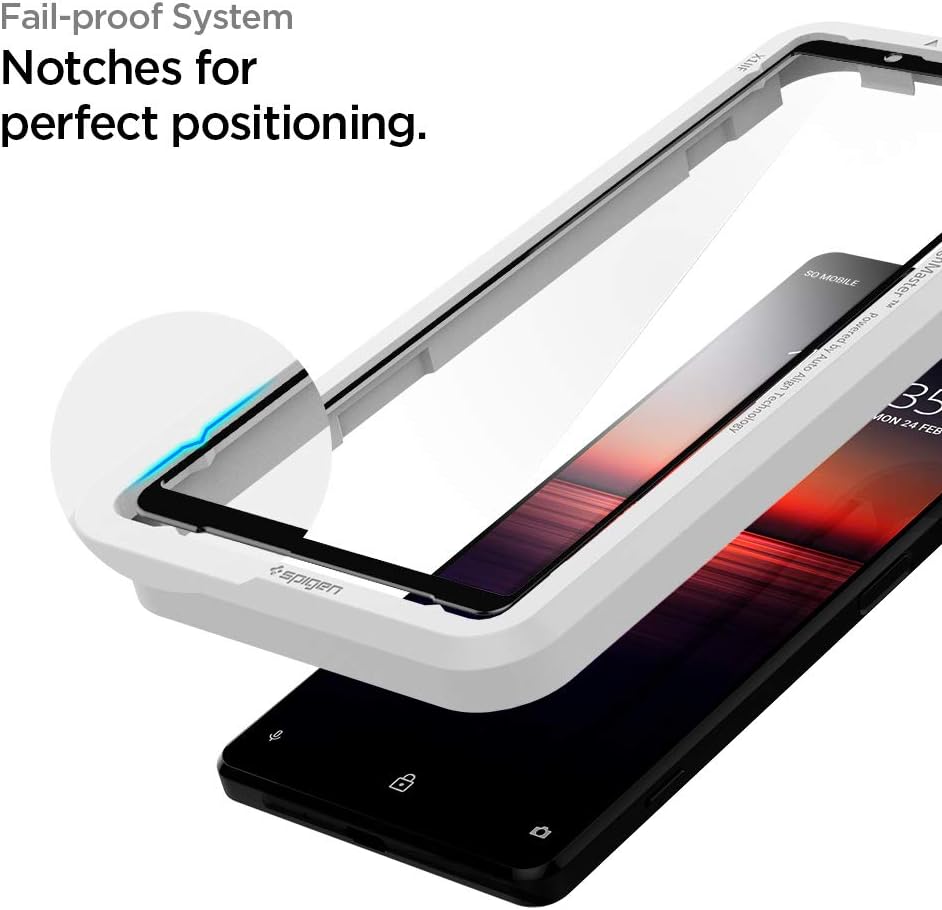 Thumbnail 2 de Spigen AlignMaster — verre trempé pour Sony Xperia 1 II avec auto-alignement et protection bord à bord