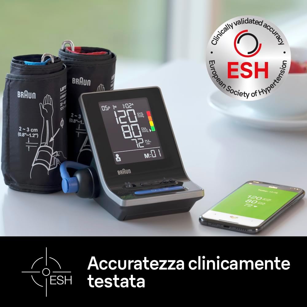 Thumbnail 1 de Braun ExactFit 5 Connect – Misuratore di pressione arteriosa da braccio con app Braun Healthy Heart