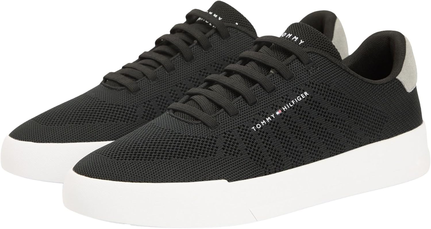 Detalle 2 de Tommy Hilfiger Men's TH Court Knit Low Top: a practical, stylish everyday trainer