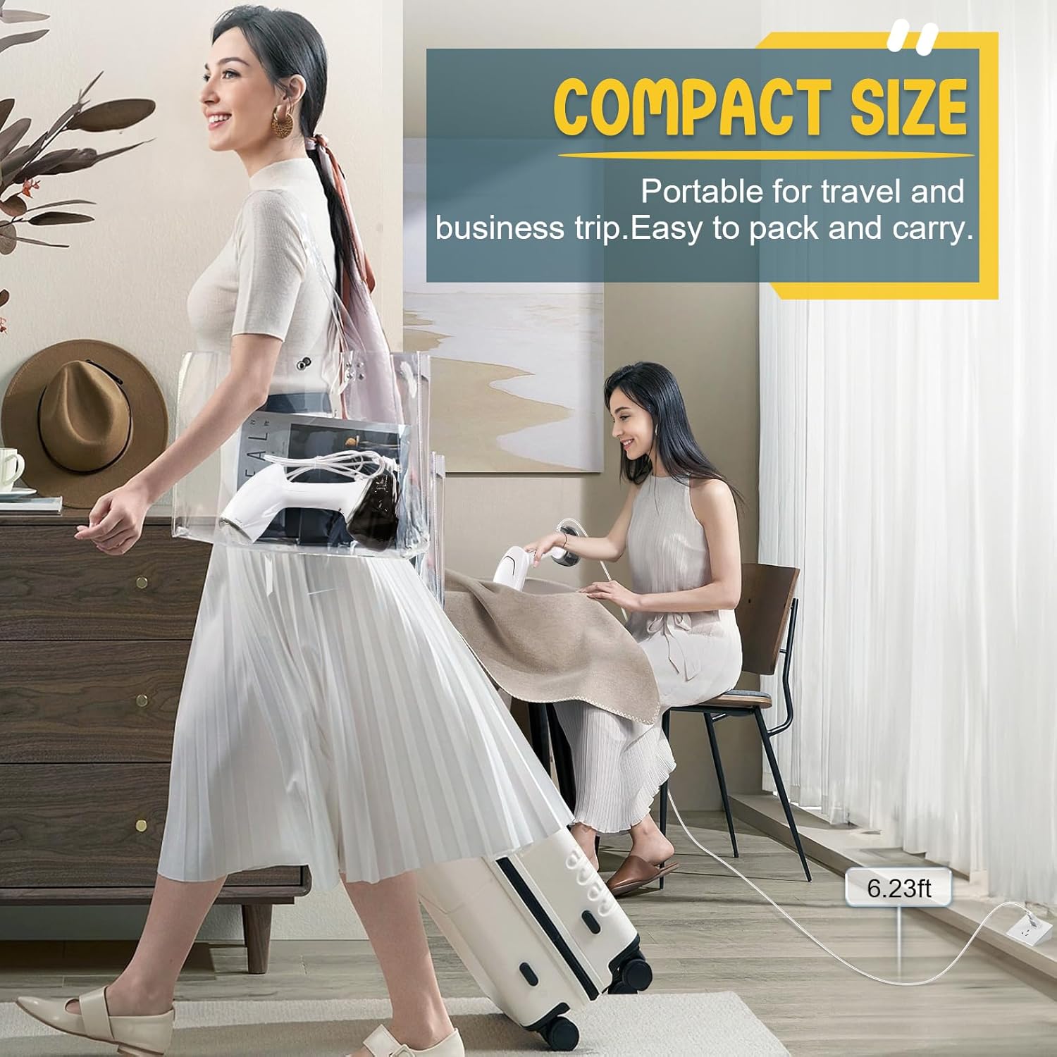 Thumbnail 3 de Rolipo handheld clothes steamer with 360ml water tank for fast wrinkle removal