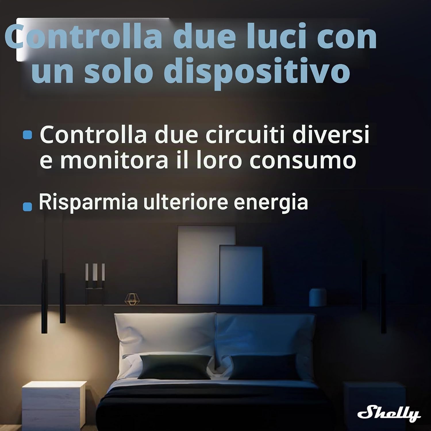 Detalle de Shelly Plus 2PM Relé WiFi Bluetooth 2 canali 16A