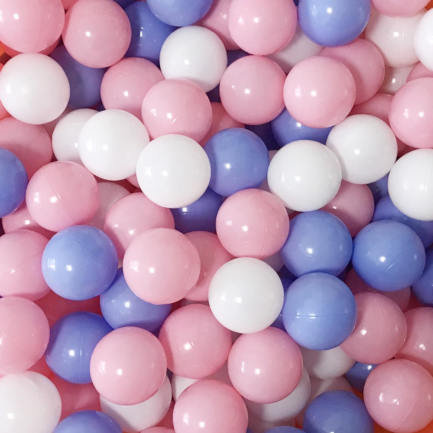 Detalle de MoonxHome Ball Pit Balls for Toddlers (BPA Free) — Crush Proof 2.15-inch Plastic Balls for Play Tents & Kiddie Pools