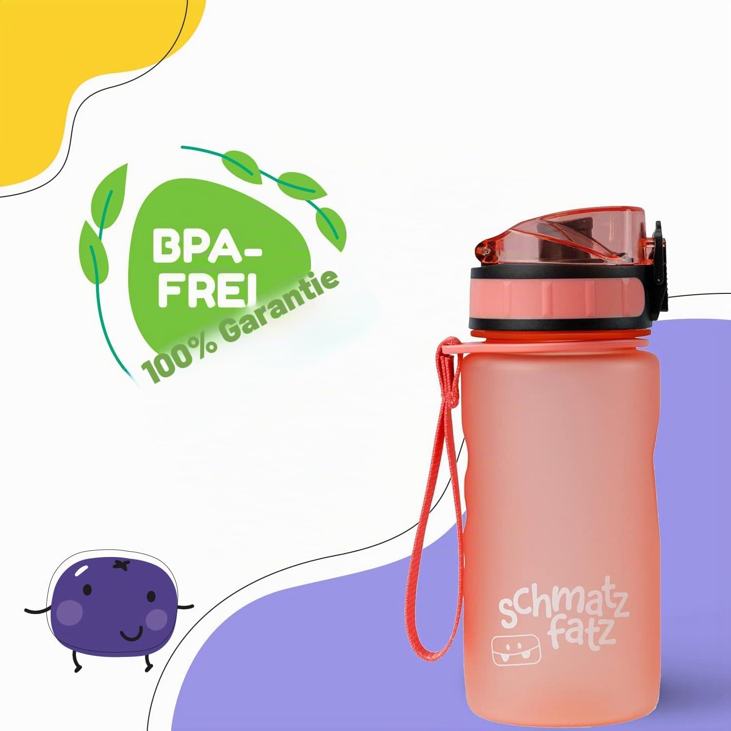 Detalle 2 de Klarstein Sport-Wasserflasche Koralle 350 ml