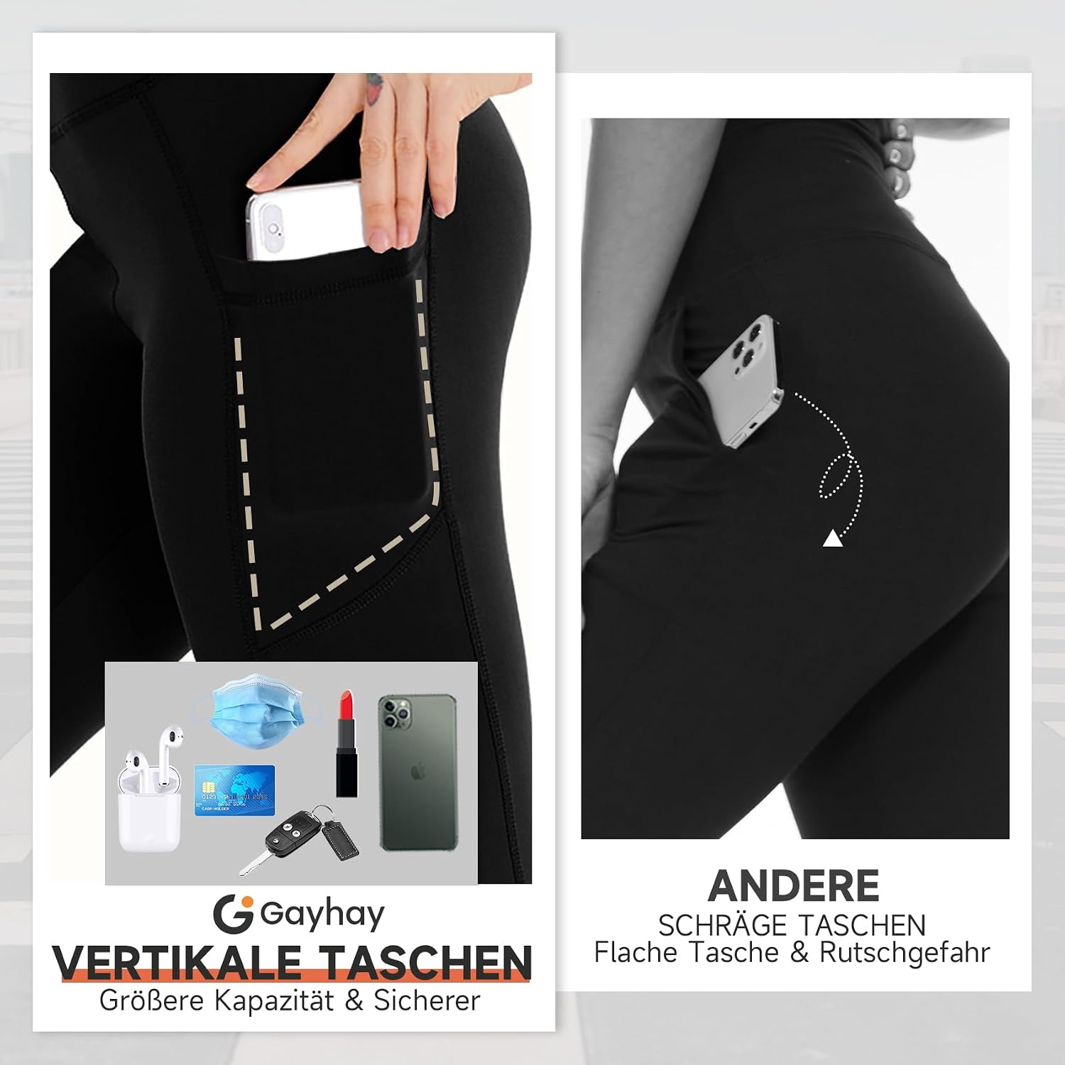 Detalle de Gayhay Leggings Damen High Waist