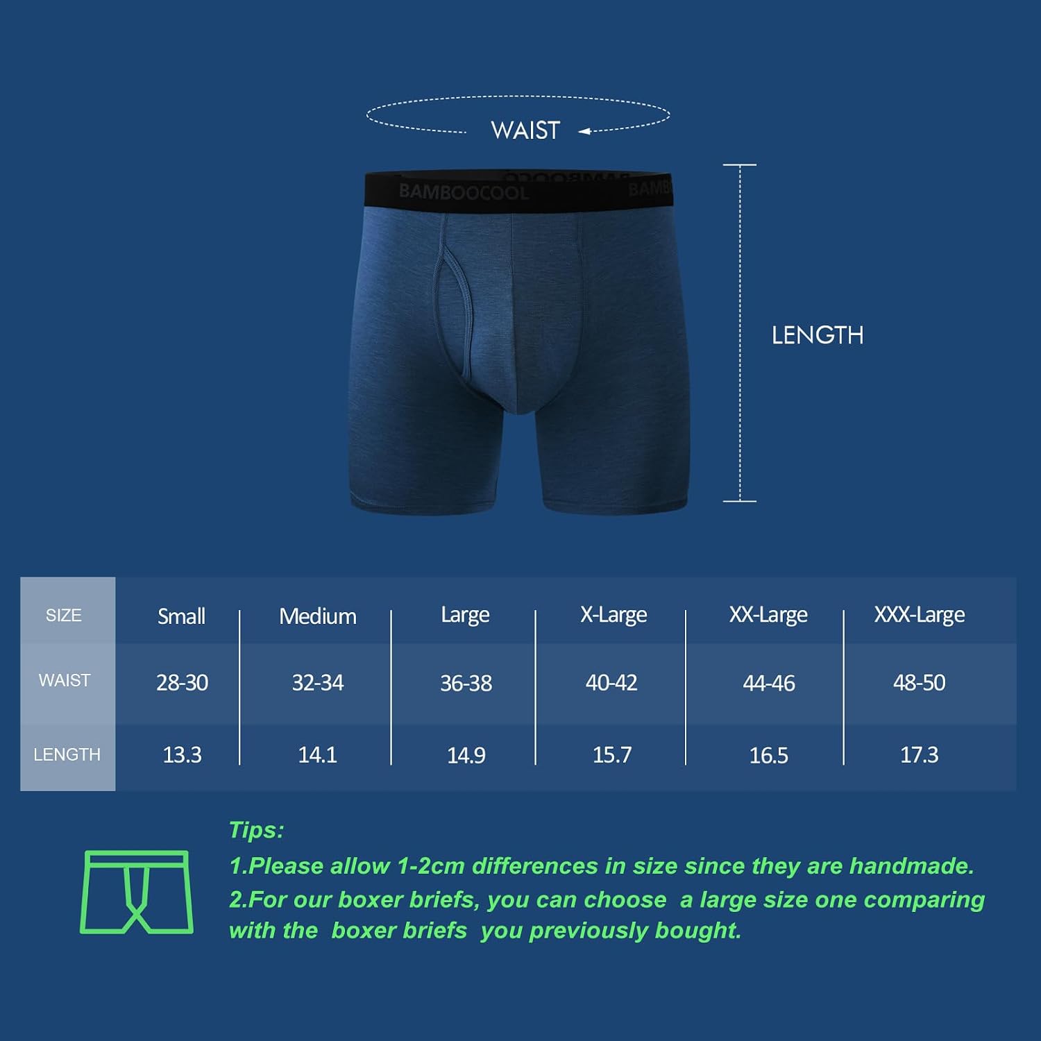 Thumbnail 6 de BAMBOO COOL Men's Breathable Boxer Briefs with Fly and Moisture-Wicking Design