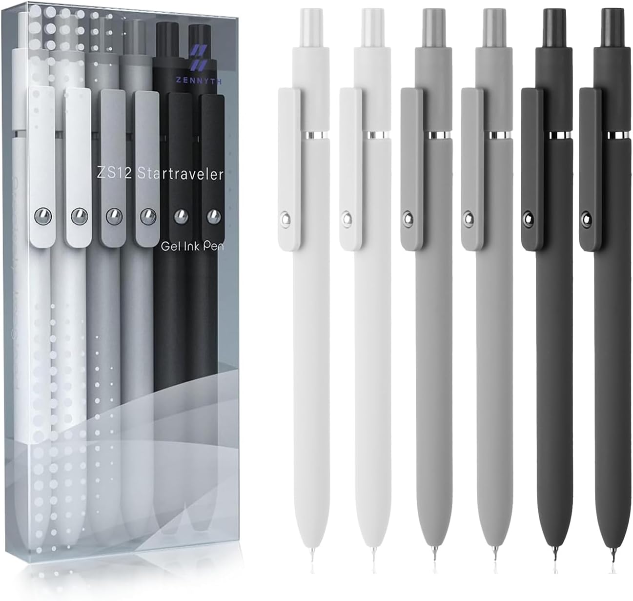 Detalle de MIUTME Gelstifte 6er-Set – Einziehbare 0,5 mm Gelschreiber mit schnelltrocknender Tinte