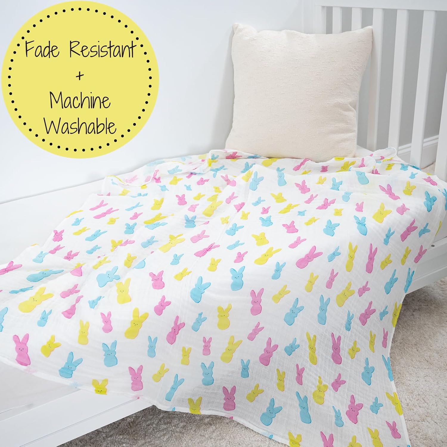 Thumbnail 6 de LollyBanks Muslin Swaddle Blanket 47 x 47 in