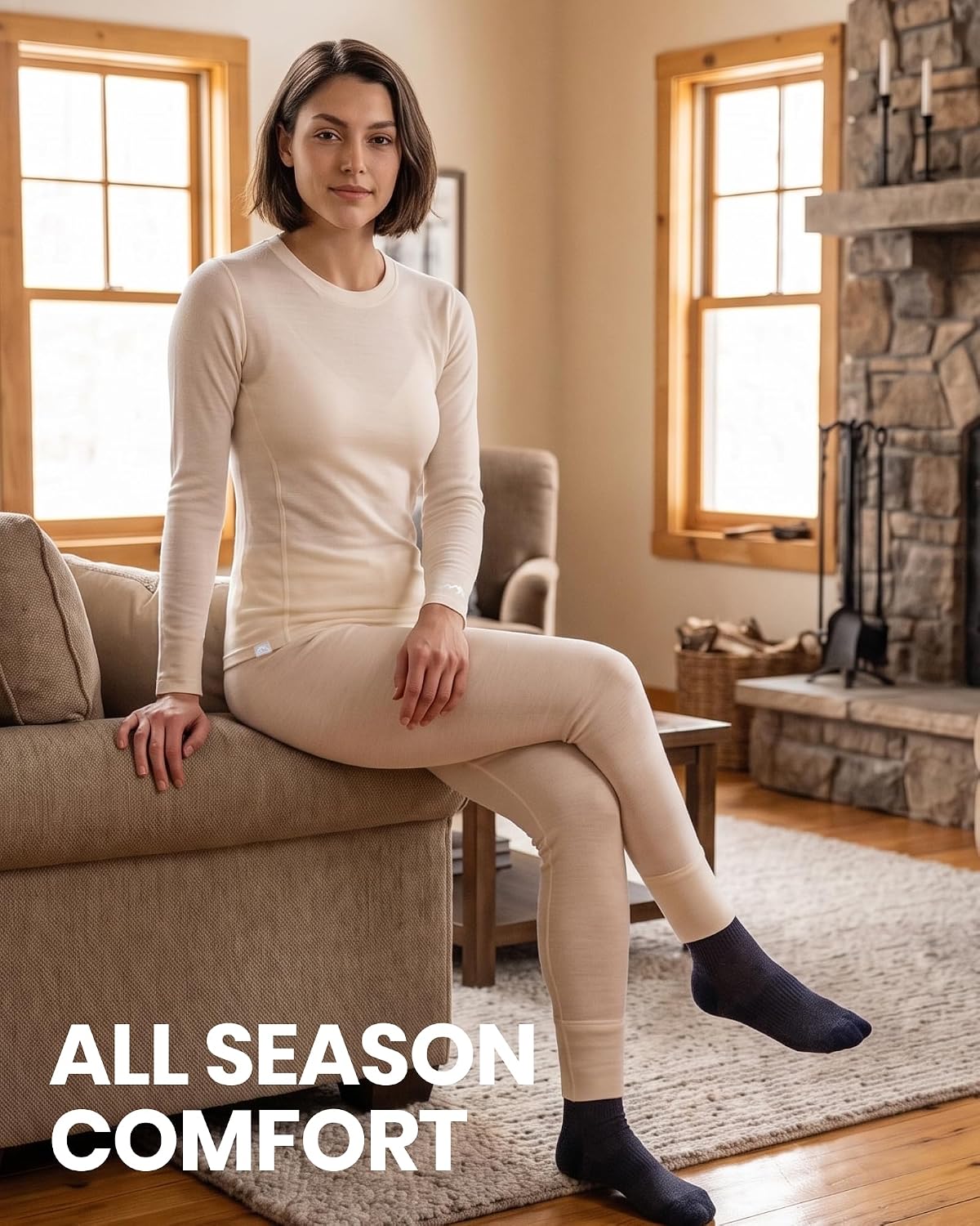 Thumbnail 6 de Merino.tech Merino Wool Base Layer Women Set – Heavyweight to Midweight (Top + Bottom) with Socks