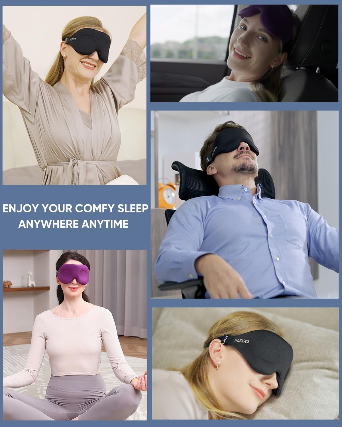 Thumbnail 6 de MZOO Luxury Sleep Eye Mask 13mm Arc