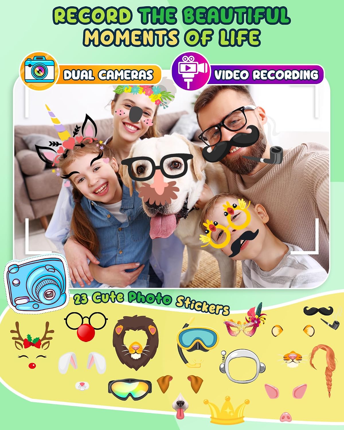Detalle de UCIDCI Kids Smart Phone Toy with Dual Cameras: Educational Toy Phone for 3–7 Year Olds