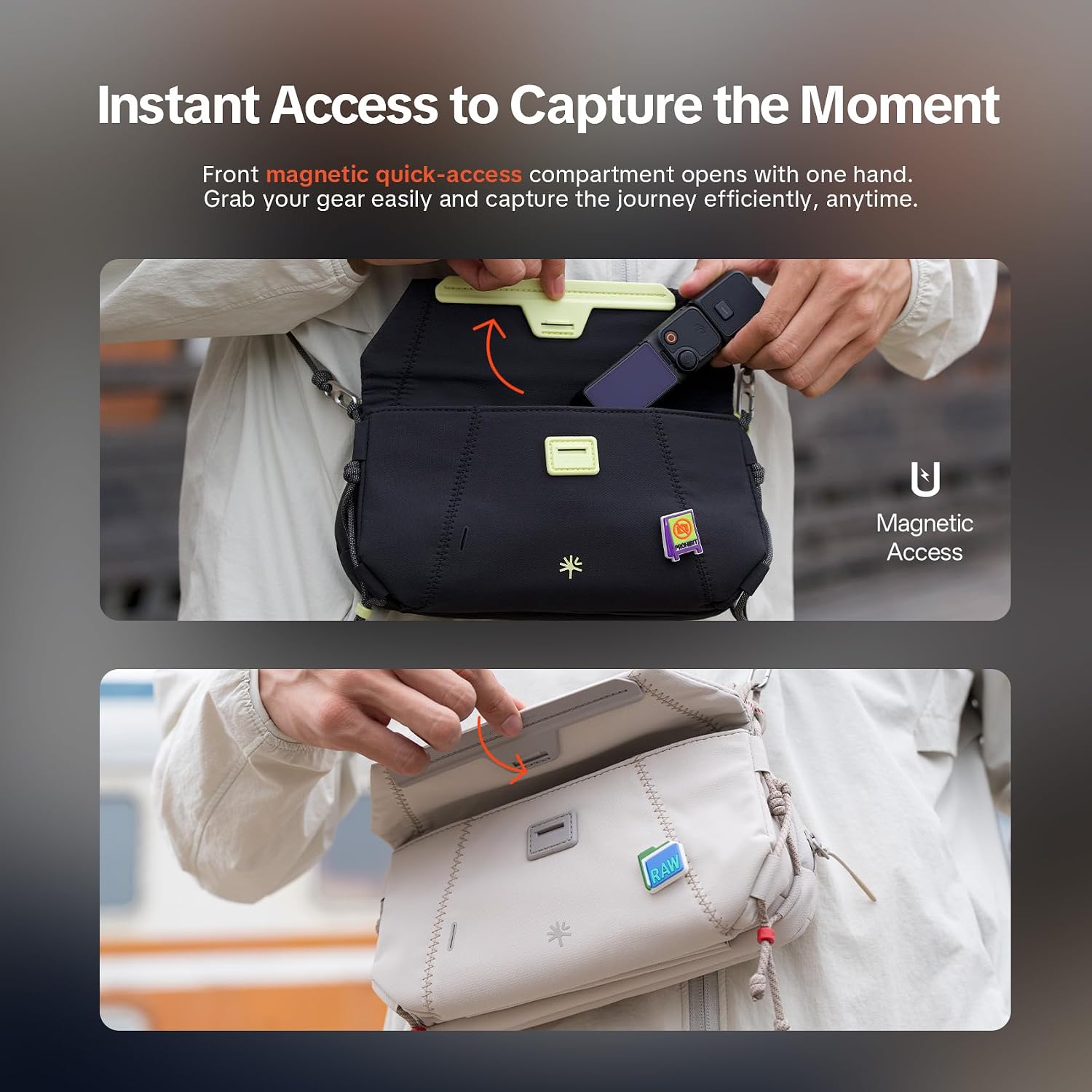 Thumbnail 5 de PGYTECH OneGo Pocket Sling Bag for DJI Osmo Pocket 3 & Action Cameras – Lightweight Crossbody Carry