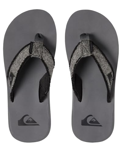Thumbnail 3 de Quiksilver Monkey Abyss: sandalia de hombre en gris, sujeción con correa de tobillo y planta plana