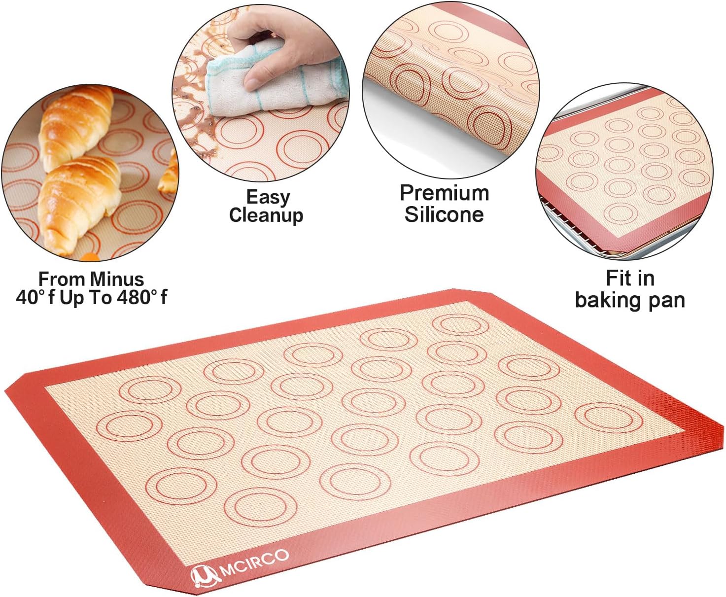 Thumbnail 4 de Stainless Steel Baking Sheet Tray Cooling Rack with Silicone Mats Set — 9-Piece (3 Sheets, 3 Racks, 3 Mats)