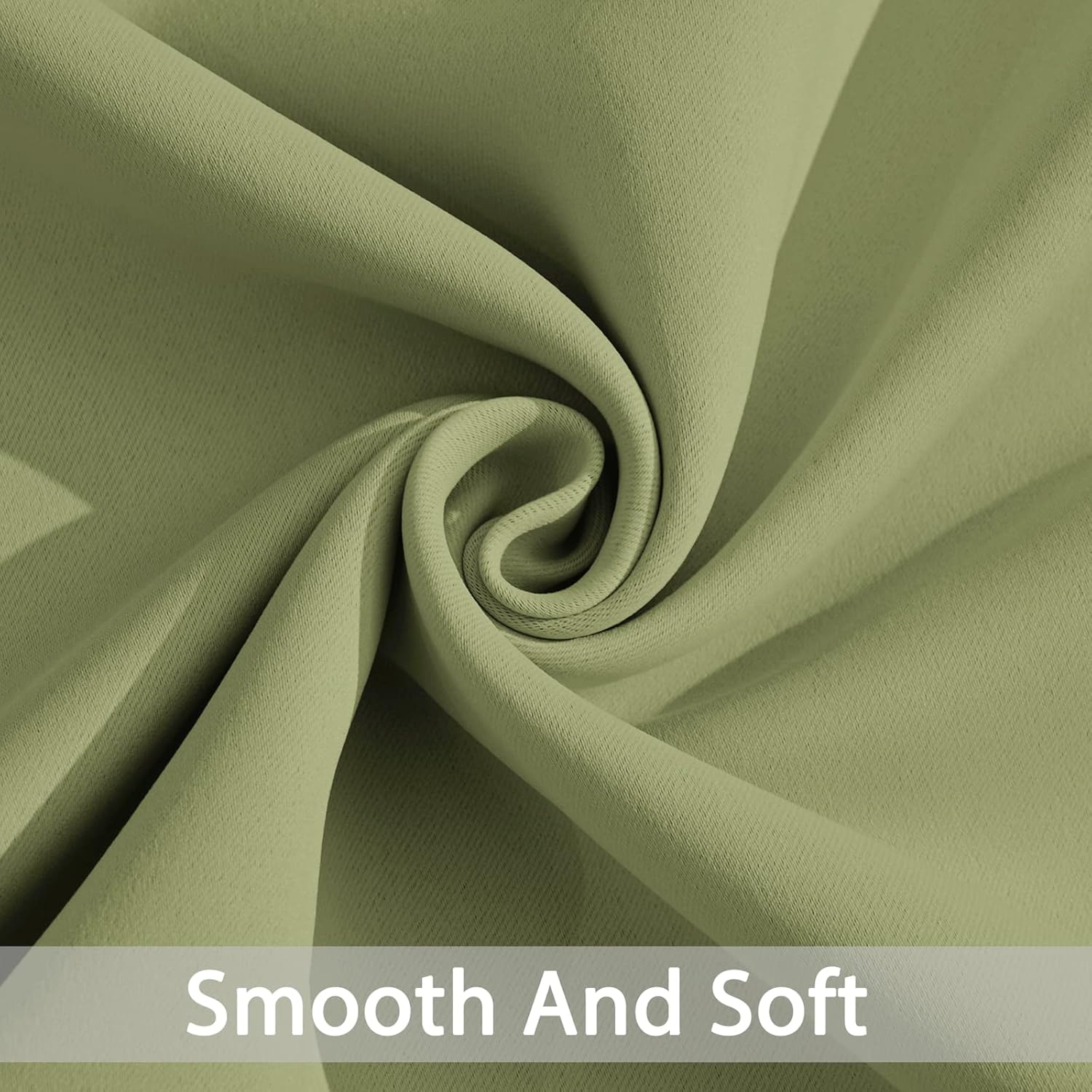 Thumbnail 4 de Yakamok Sage Green Blackout Curtains (52x84 in, 2 Panels) for Bedroom and Living Room