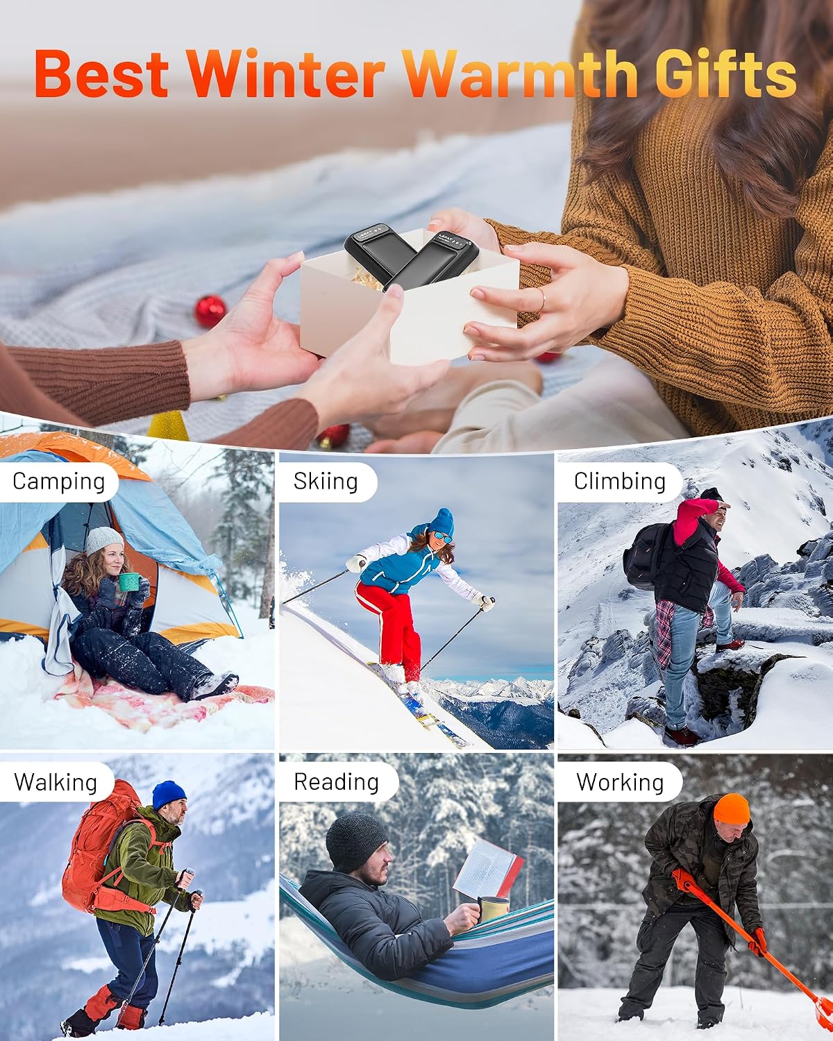 Detalle 1 de Lerat M357 Rechargeable Hand Warmers, 2-Pack with 3 Heat Settings