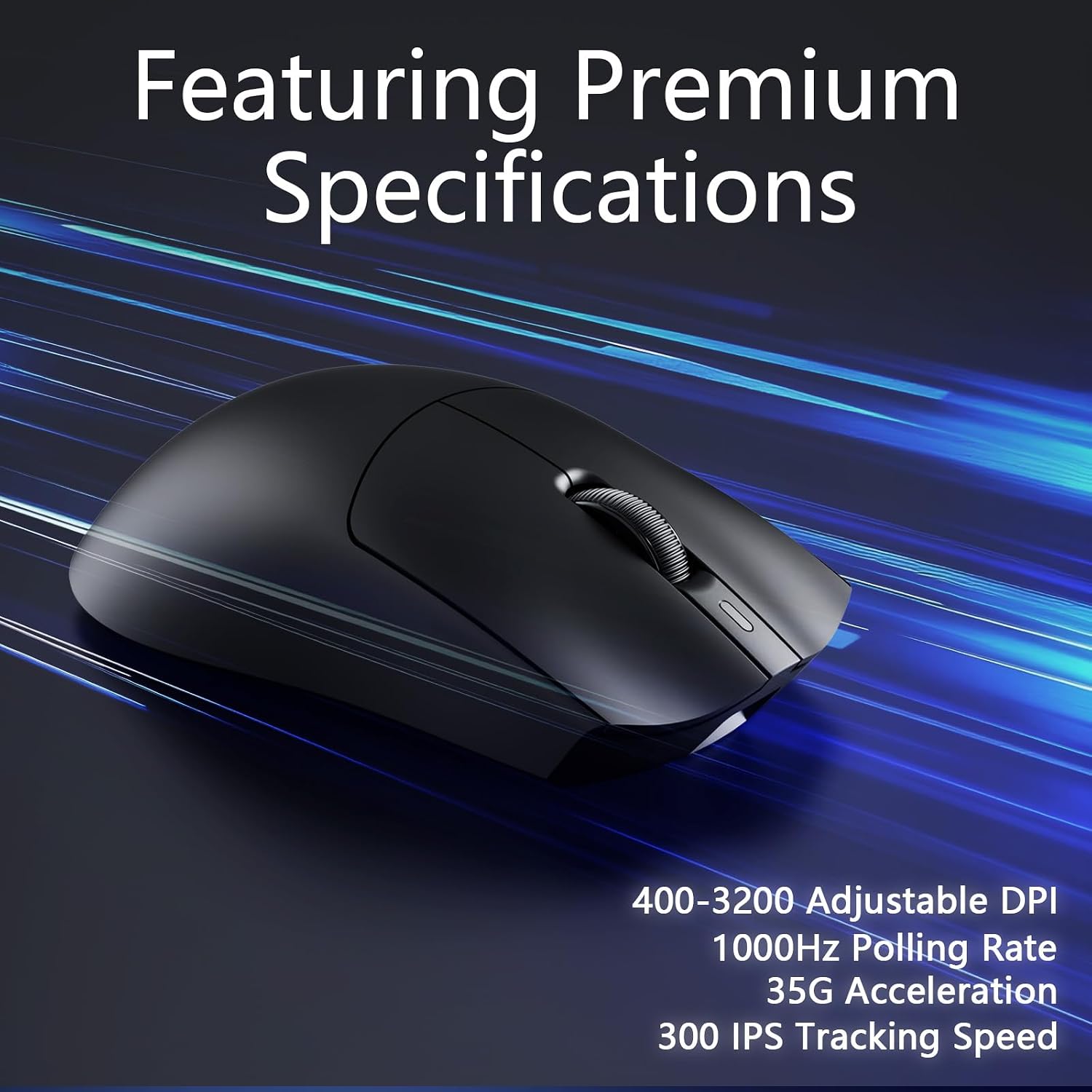Detalle de AJAZZ AJ139P V3 MC Wireless Gaming Mouse – Vielseitige Tri-Mode-Maus mit PAW3311 Sensor