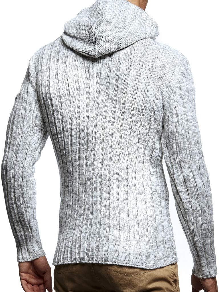 Detalle de Leif Nelson LN5400 Homme Pullover Hoodie en Tricot à Capuche — style et chaleur intemporels