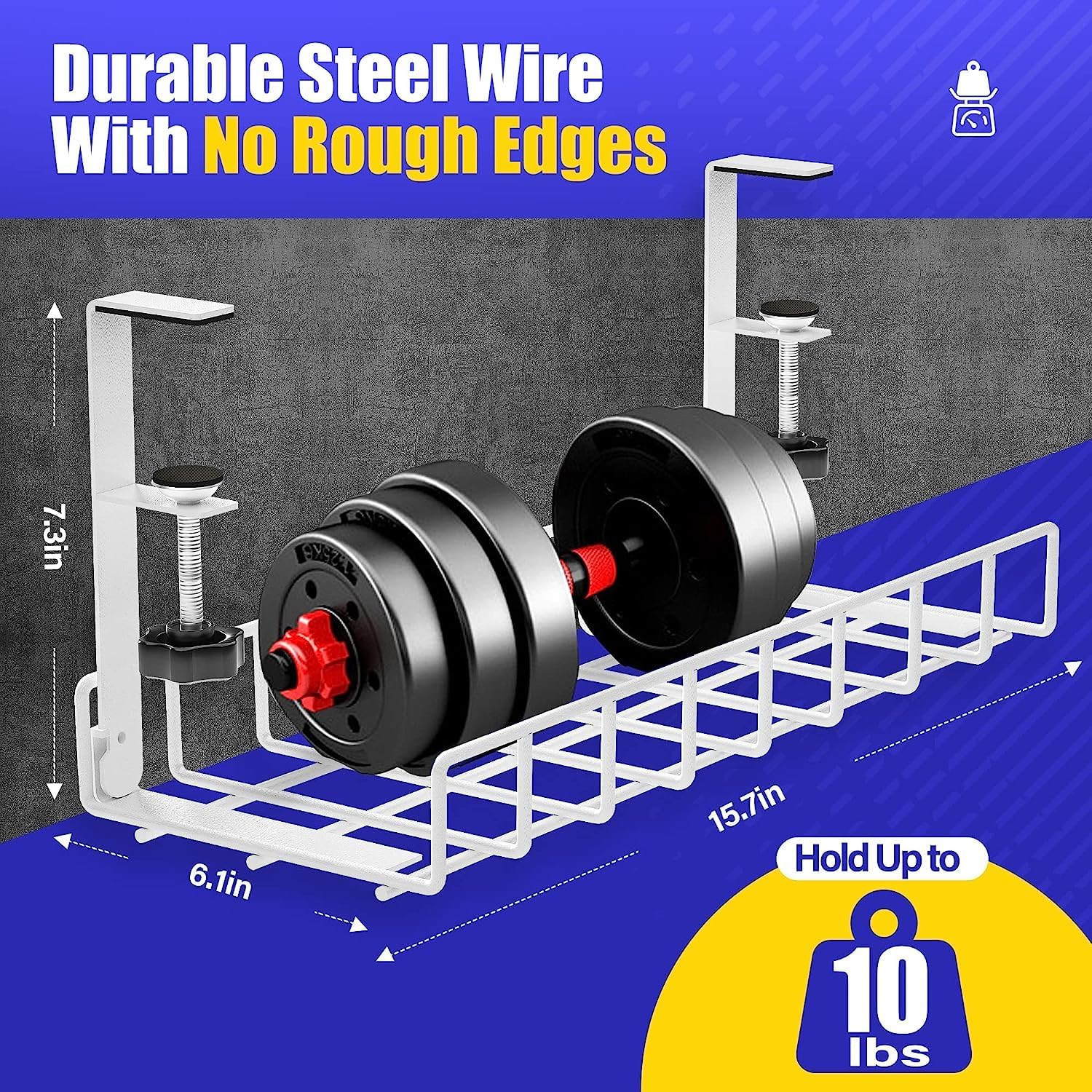 Thumbnail 4 de Xpatee Kabelmanagement unter dem Schreibtisch – 2er-Set klemmbares Kabelkanal-System (ohne Bohren), weiß