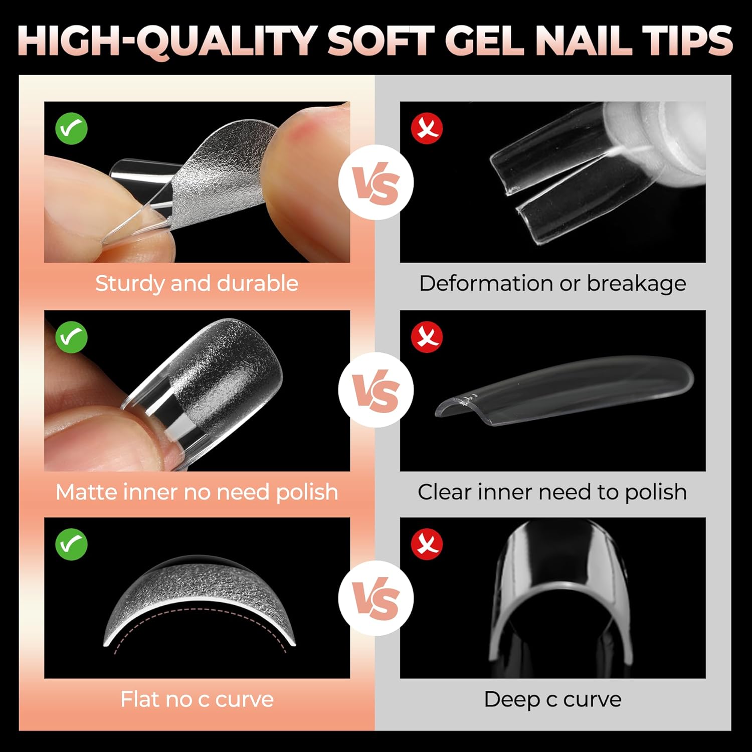 Thumbnail 5 de Short Square Nail Tips 120 Stück
