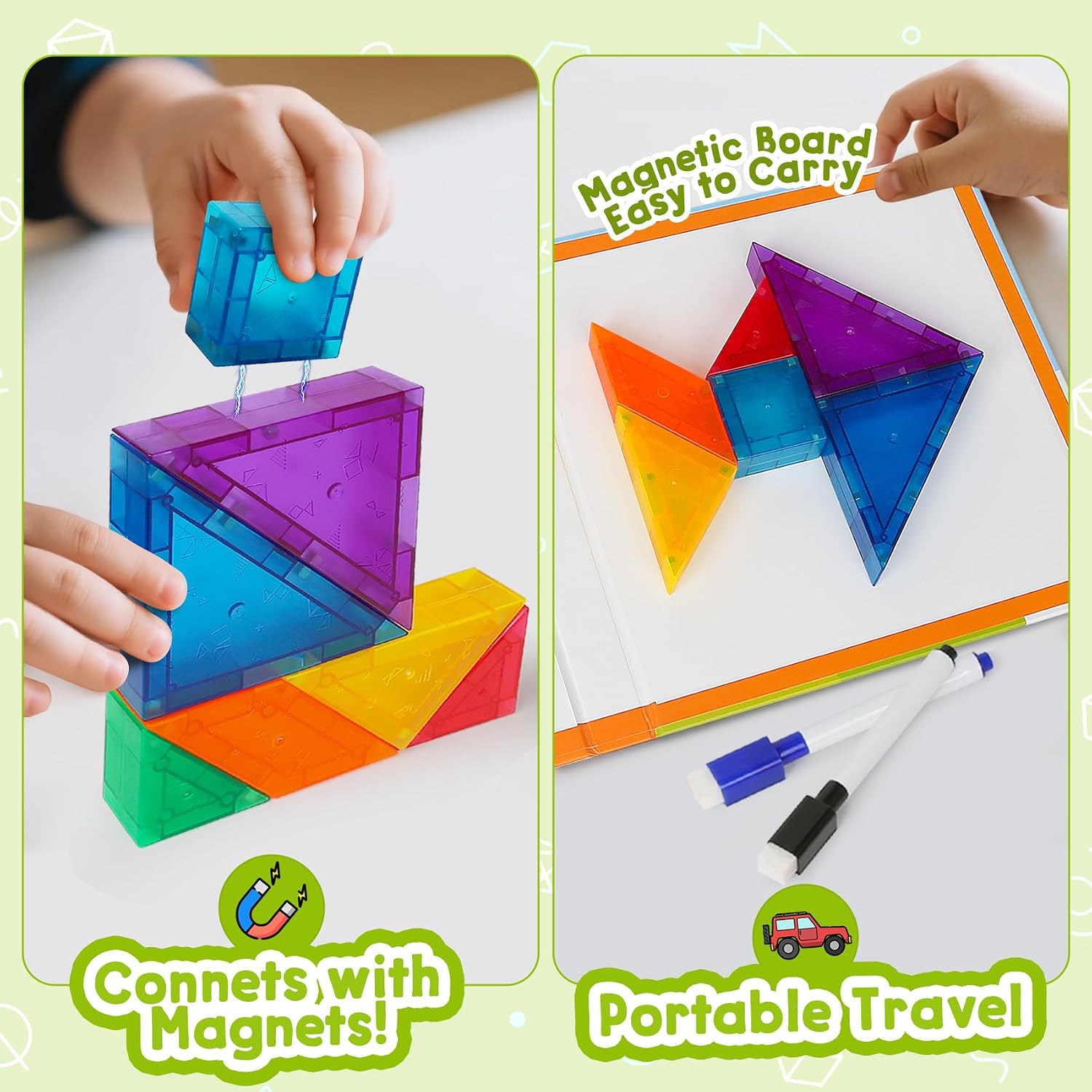 Detalle 2 de Magnetic Travel Tangram Puzzle with 400 Solutions