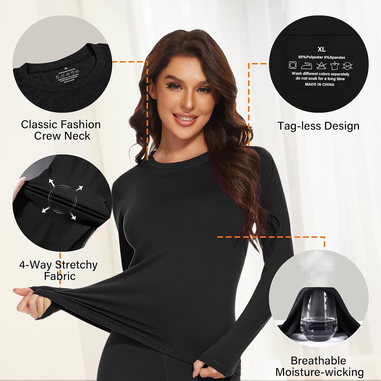 Detalle 2 de SIMIYA Thermal Tops Women thermal long-sleeve top