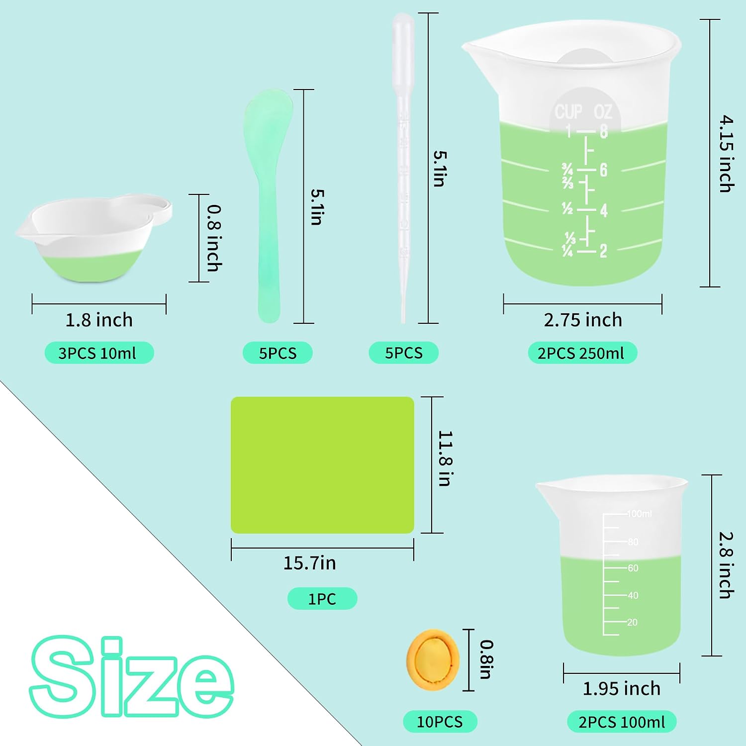 Detalle de Silicone Resin Mixing Cups 250 ml