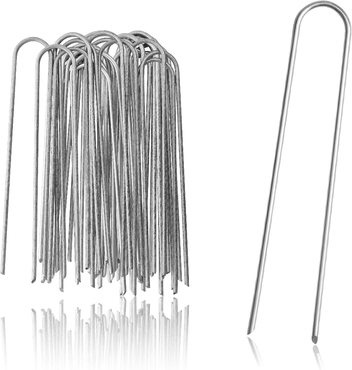 COM-FOUR® 25x Ancoraggi a Terra in Acciaio Rivestito: Picchetti robusti per giardino e campeggio