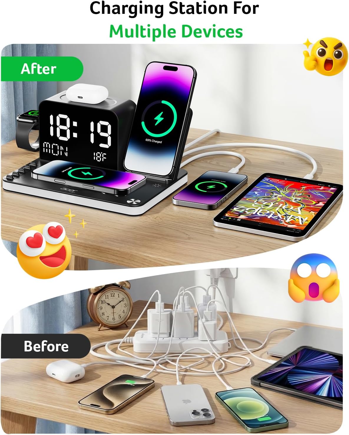 Detalle 2 de acer 7-in-1 Wireless Charging Station for iPhone 16