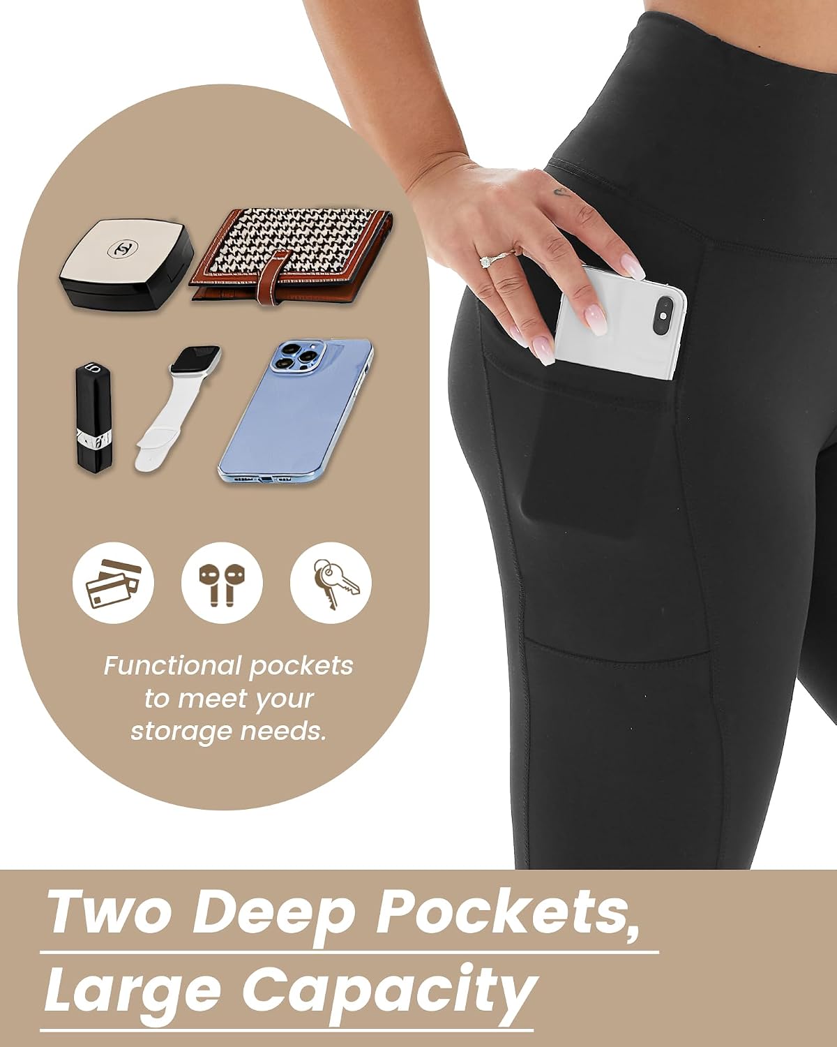Detalle de NexiEpoch Leggings for Women 4-Pack High Waisted