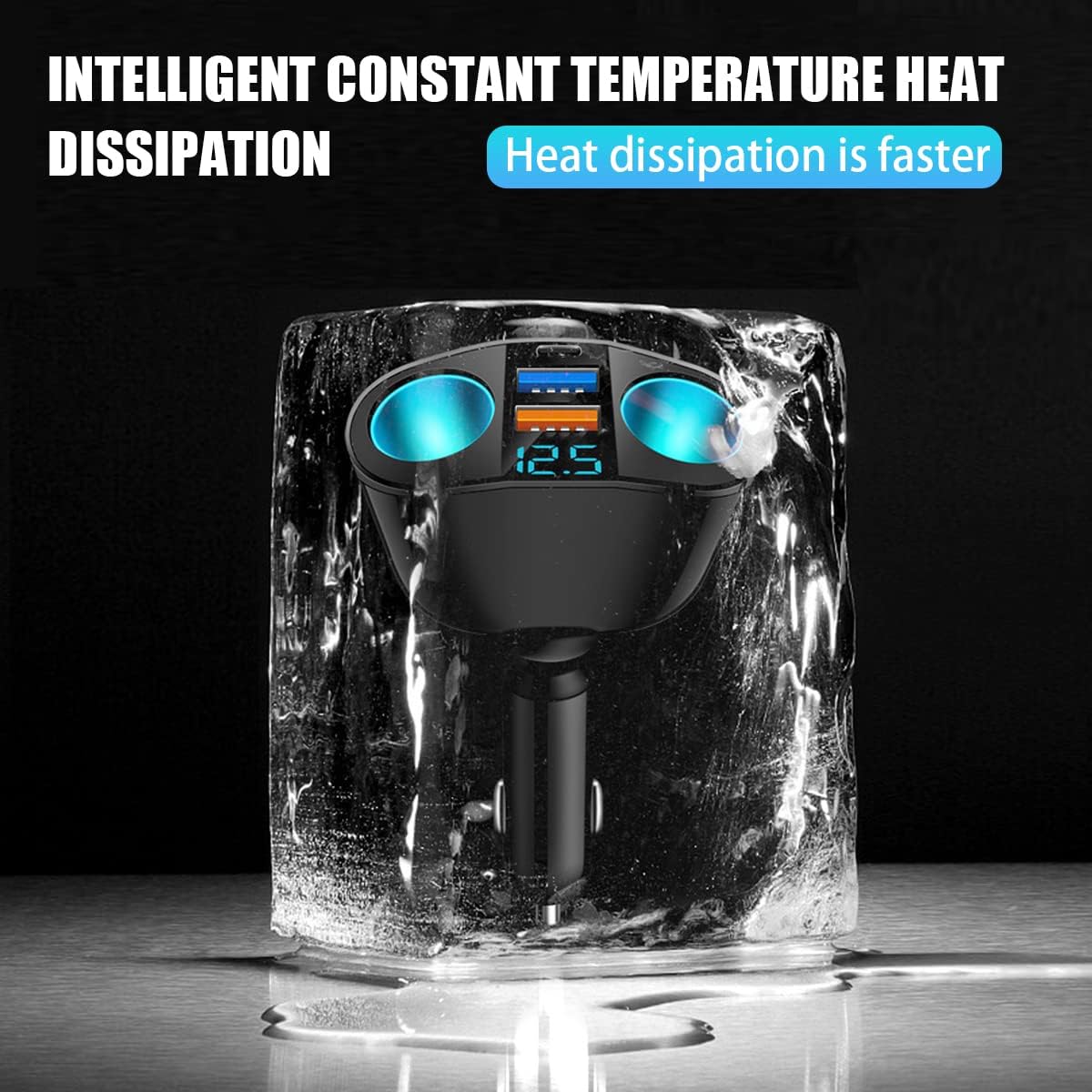 Detalle 2 de Car Cigarette Lighter Splitter 20W PD Fast Charger
