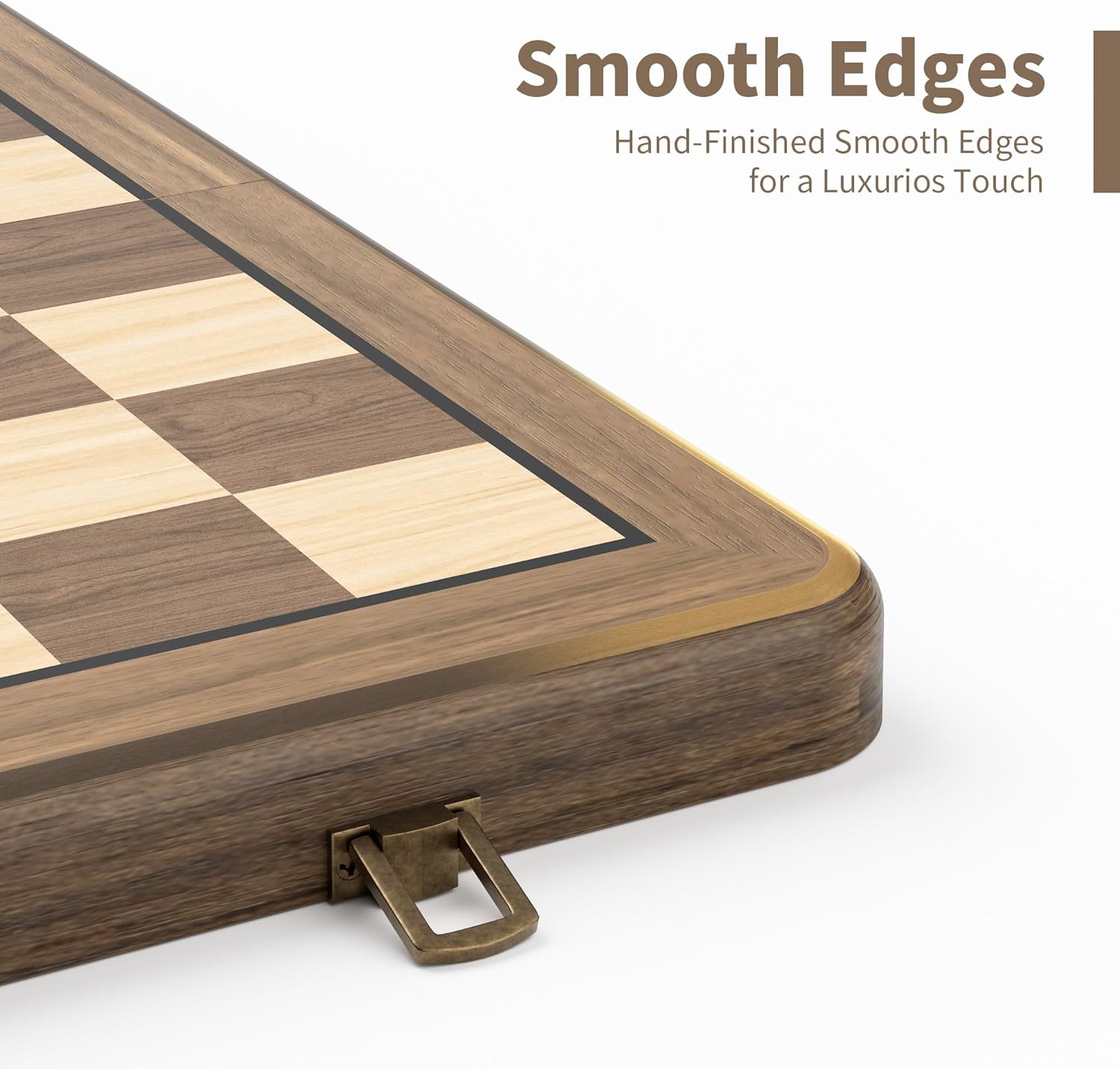 Thumbnail 3 de 15in Wooden Folding Chess Set Vintage