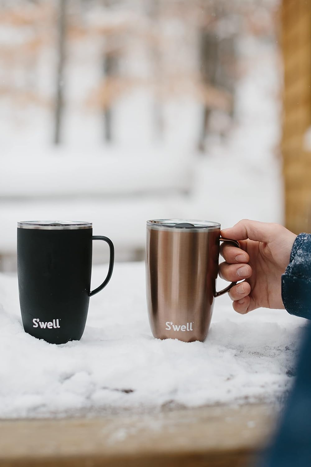 Detalle 1 de S'well Onyx Mug with Handle, 350 ml Stainless Steel Travel Mug