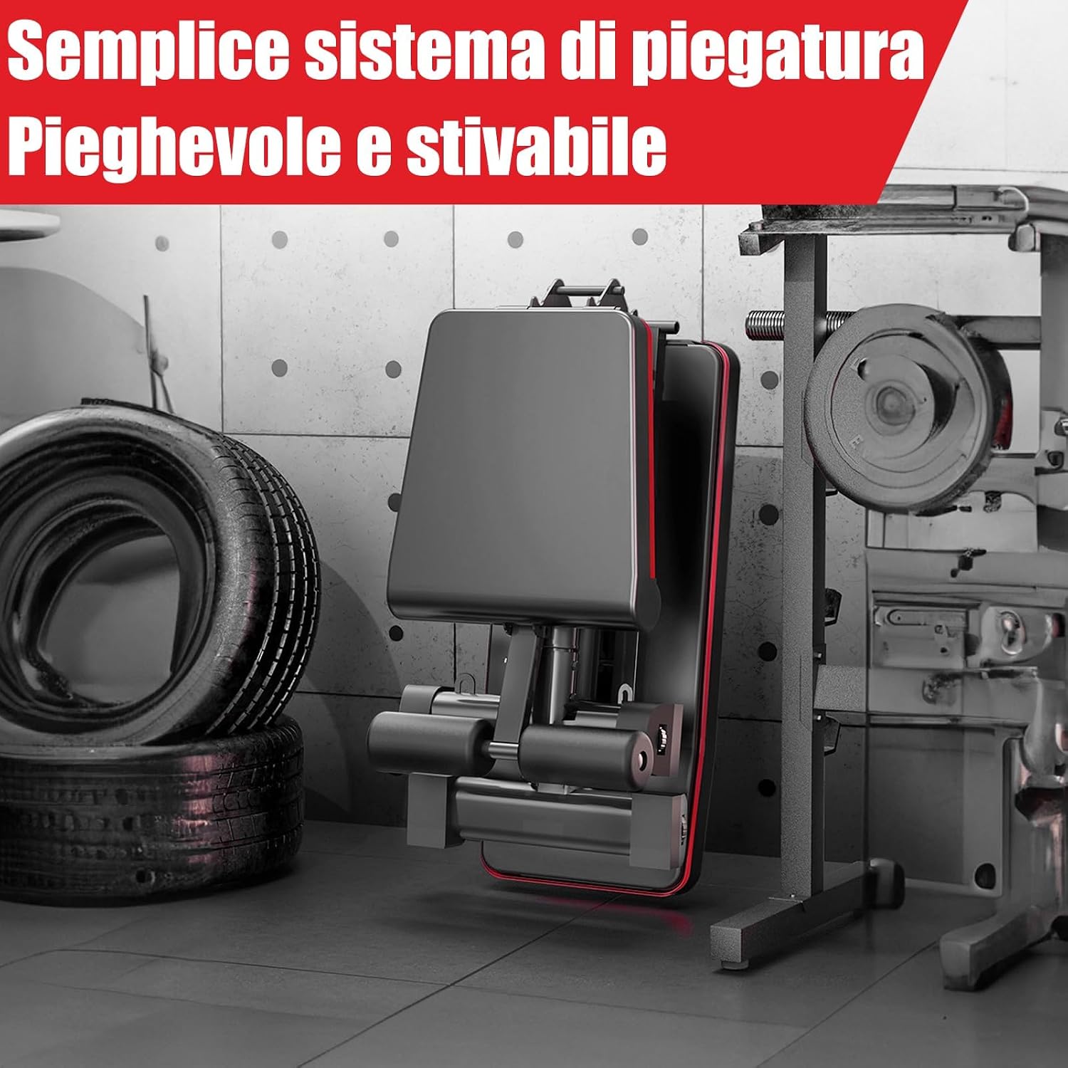 Thumbnail 6 de DH FitLife Panca Pesi pieghevole regolabile: panca inclinabile e piana per allenamento completo a casa