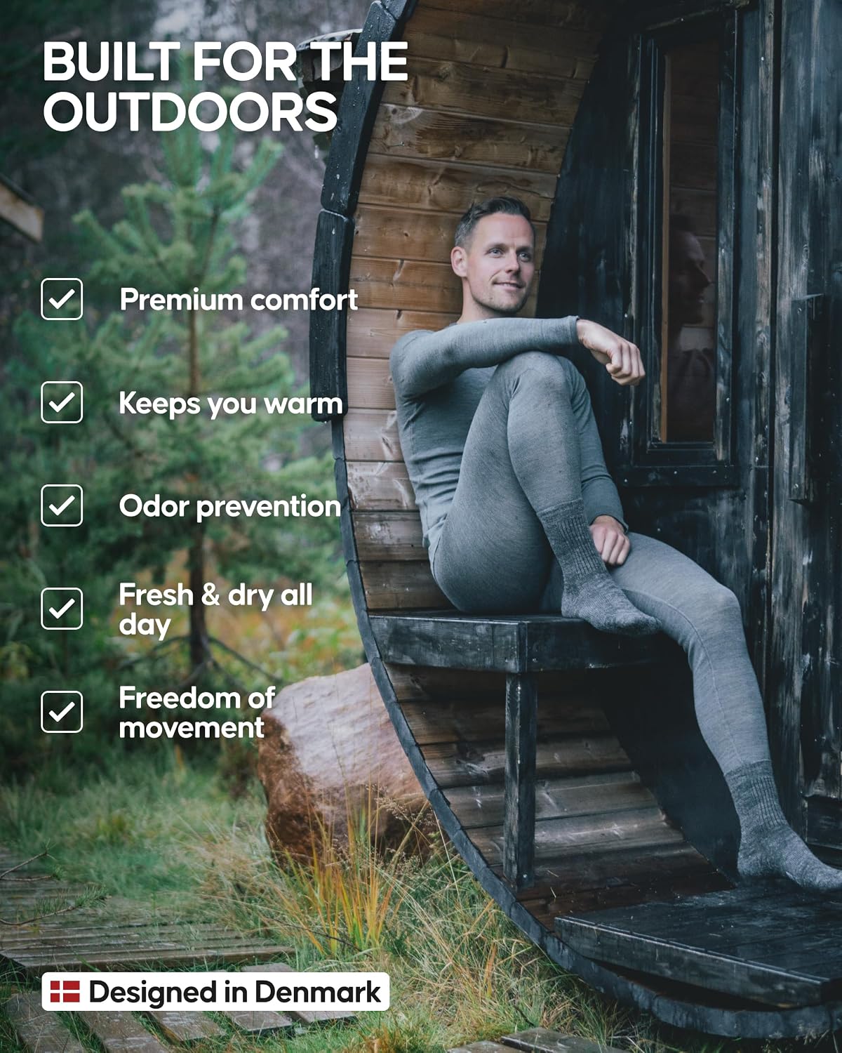 Thumbnail 3 de DANISH ENDURANCE Thermal Top for Men 180 g/m²