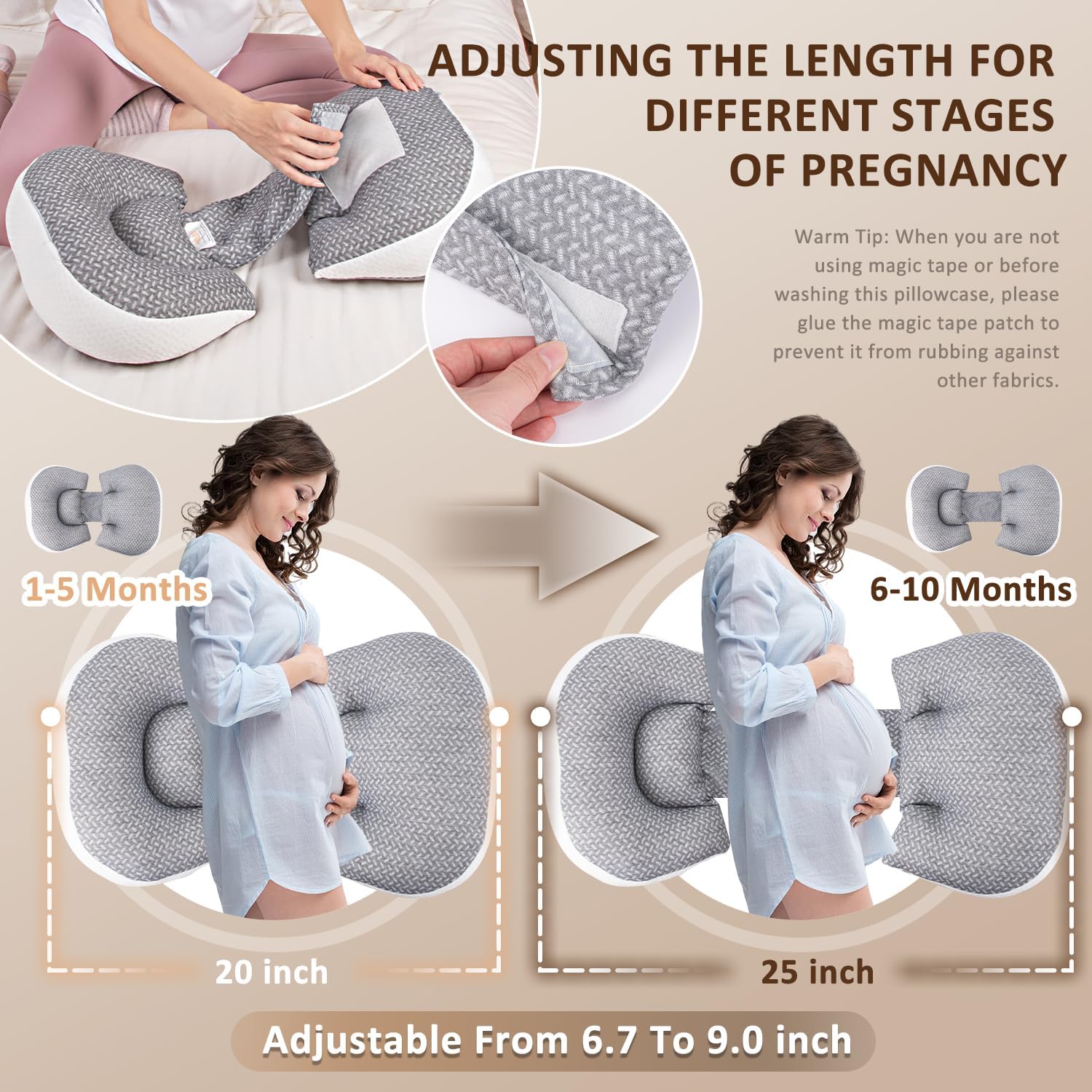 Detalle de Chilling Home Pregnancy Maternity Pillow, Adjustable