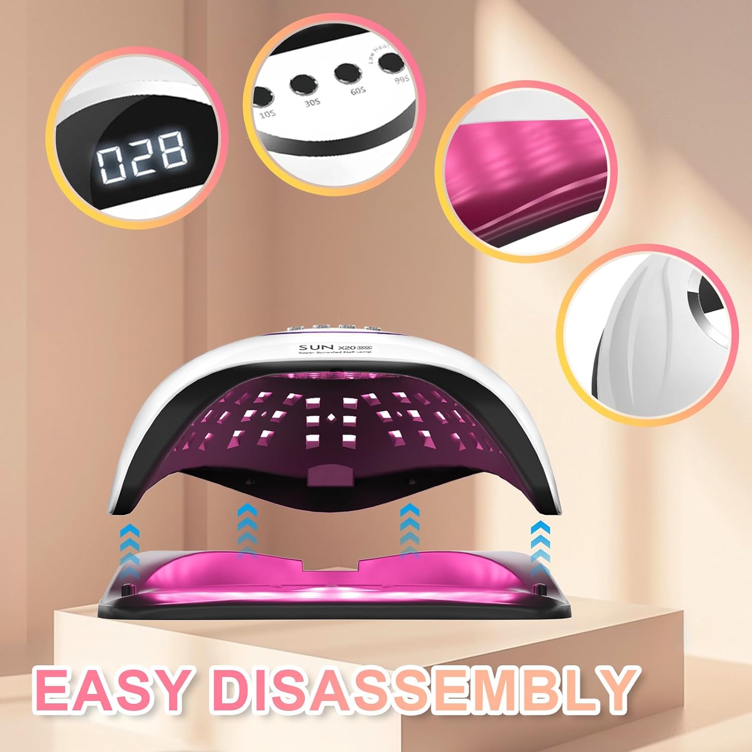 Thumbnail 4 de 320W UV LED Nail Lamp โ 72 beads LED Nail Dryer ๐
