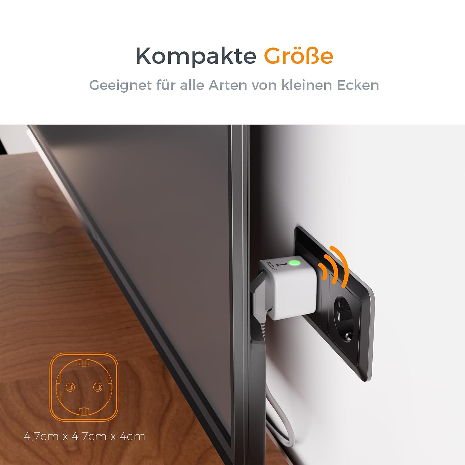 Thumbnail 6 de TESSAN Funksteckdosen-Set: 3 Stecker mit Handsender, Reichweite 30,5 m, 2300 W, Weiß