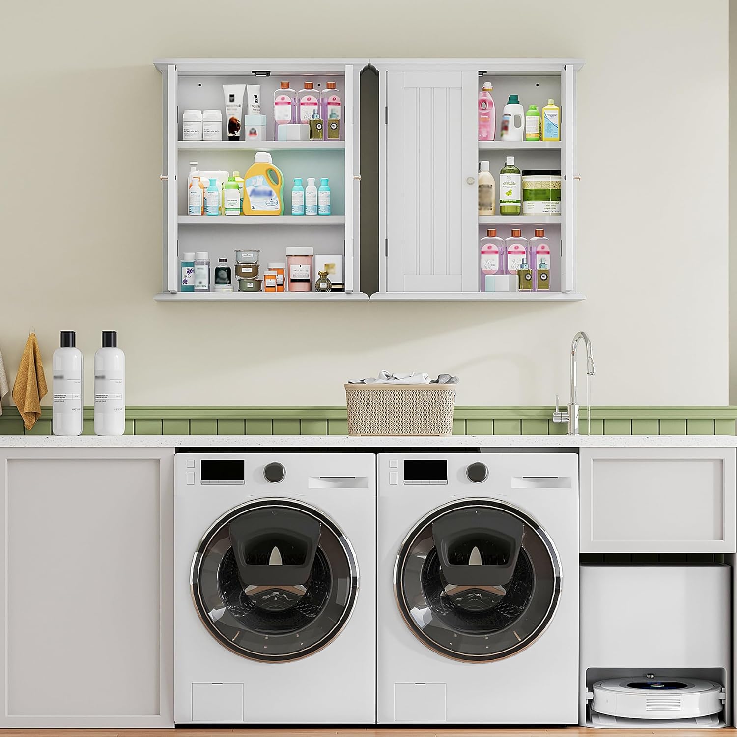 Thumbnail 6 de ChooChoo Bathroom Wall Cabinet: Over-The-Toilet Medicine Cabinet with Adjustable Shelves