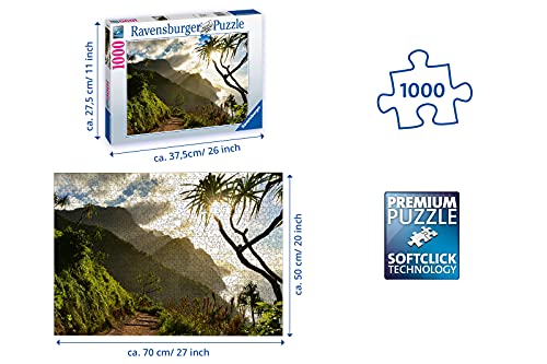 Detalle de Ravensburger Puzzle Kalalau Trail 1000 piezas, 70×50 cm 🧩