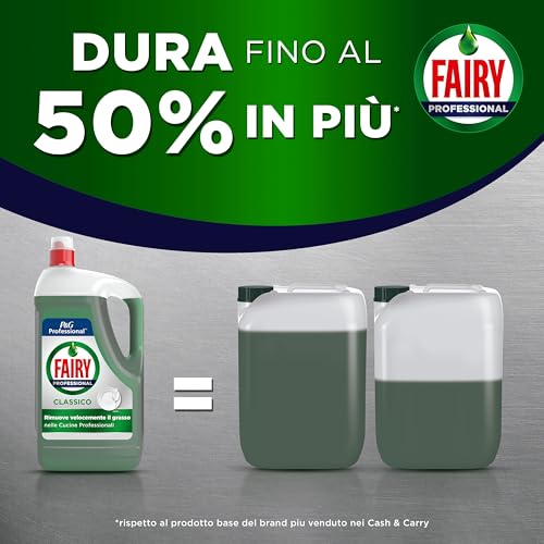 Detalle 2 de Fairy PRO Original Detersivo Liquido 5L per Cucine Professionali – Lava piatti e rimuove lo grasso, conforme HACCP