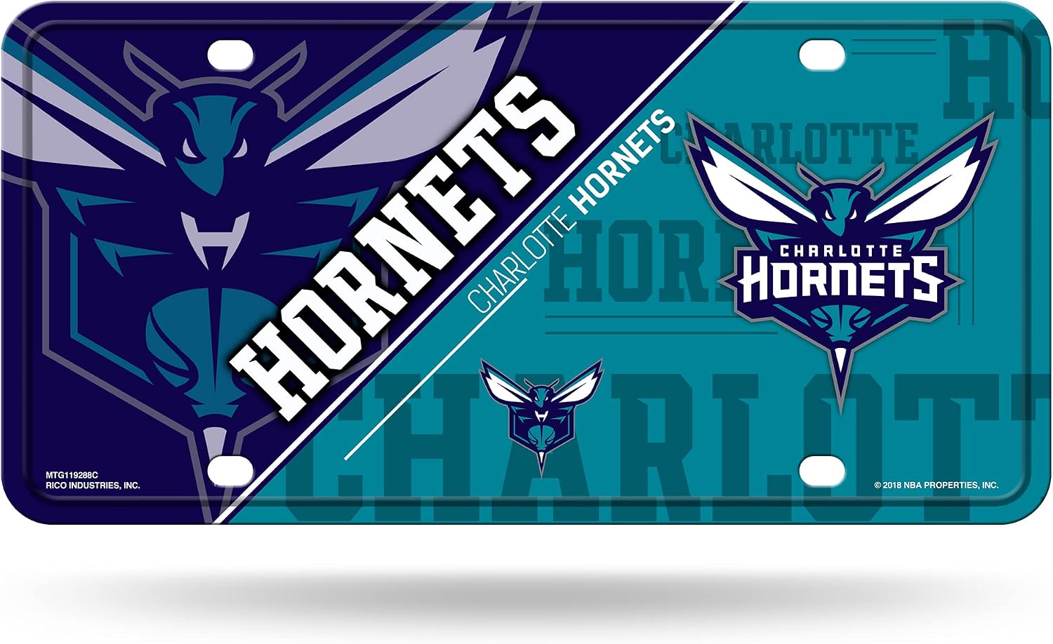 Thumbnail 4 de Rico Industries NBA Basketball Metal Auto Tag (6" x 12") — License Plate Attachment for Truck/Car/SUV