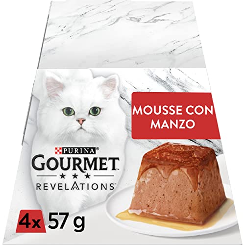 Detalle de Gourmet Revelations Cibo Umido per Gatti Adulti Mousse 24 Confezioni da 57g