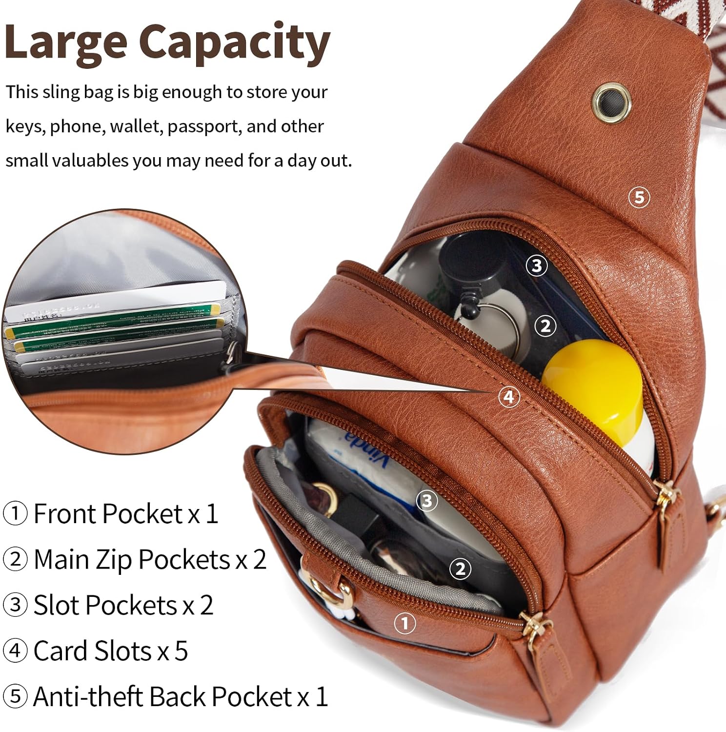 Thumbnail 2 de OSOCE Crossbody Bag Leather 315g